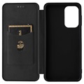 Samsung Galaxy A23 Flip-deksel - Karbonfiber - Svart