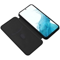 Samsung Galaxy A34 5G Flip-deksel - Karbonfiber - Svart