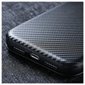 Samsung Galaxy A42 5G Flip-deksel - Karbonfiber - Svart