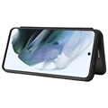 Samsung Galaxy S21 FE 5G Flip-deksel - Karbonfiber - Svart