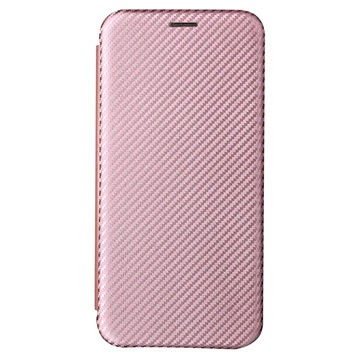 Samsung Galaxy S22+ 5G Flip-deksel - Carbon Fiber - Roségull