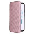 Samsung Galaxy S22+ 5G Flip-deksel - Carbon Fiber - Roségull