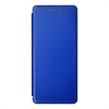 Sony Xperia 5 IV Flip-deksel - Karbonfiber - Blå