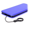 iPhone 13 Mini Flip-deksel - Carbon Fiber - Blå