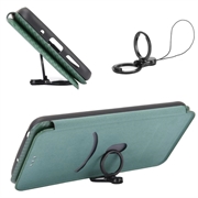 iPhone 14 Pro Flip-Deckel - Karbonfiber - Grønn