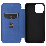 iPhone 15 Flip-deksel - Karbonfiber - Blå