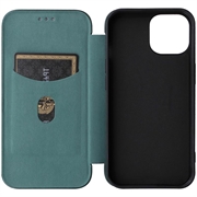 iPhone 15 Plus Flip-deksel - Karbonfiber - Grønn