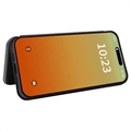 iPhone 15 Pro Max Flip-deksel - Karbonfiber - Svart