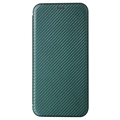 iPhone 15 Pro Max Flip-deksel - Karbonfiber - Grønn