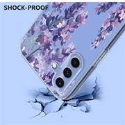 Samsung Galaxy S25 FE TPU-deksel med blomstermønster - Blåregn