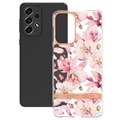 Flower Series Samsung Galaxy A33 5G TPU-deksel - Rosa Gardenia