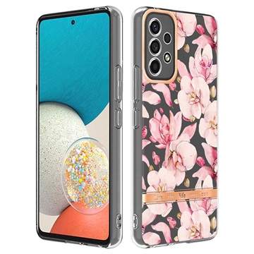 Blomsterserie Samsung Galaxy A53 5G TPU Dexel - Rosa Gardenia