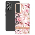 Blomsterserie Samsung Galaxy A53 5G TPU Dexel - Rosa Gardenia