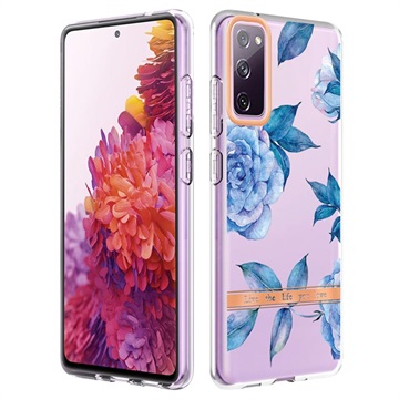Flower Series Samsung Galaxy S20 FE TPU-deksel - Blå Peon