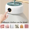 Sammenleggbar tørketrommel med 360-graders sirkulasjon - hvit