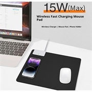 Sammenleggbar musematte med 15W trådløs lading