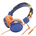 Foldbare On-Ear Stereo Barn Hodetelefoner B2 - 3.5mm - Oransje / Blå