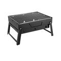 Sammenleggbar bærbar kullgrill - 35x27x20cm - svart