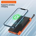 Sammenleggbar solcellelader med trådløs lading, 20000mAh