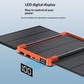 Sammenleggbar solcellelader med trådløs lading, 20000mAh - oransje / svart