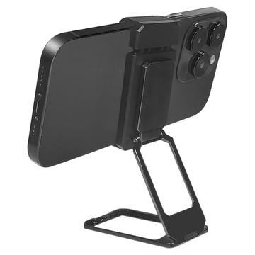 Sammenleggbar 360-graders Roterende Bordholder for Smarttelefon - Svart