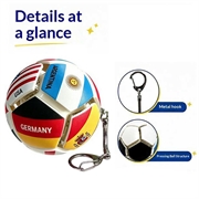 Nøkkelring med fotball- og landsflagg - stressball for fotballfans - 12 landsflagg