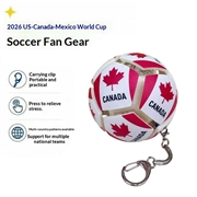 Fotball-nøkkelring med nasjonalflagg - Stressball for fotballfans - Canada