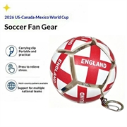 Fotball-nøkkelring med nasjonalflagg - Stressball for fotballfans - England