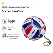 Fotball-nøkkelring med nasjonalflagg - Stressball for fotballfans - Frankrike