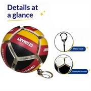 Fotball-nøkkelring med nasjonalflagg - stressball for fotballfans - Tyskland