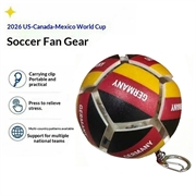 Fotball-nøkkelring med nasjonalflagg - stressball for fotballfans - Tyskland