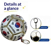 Fotball-nøkkelring med nasjonalflagg - Stressball for fotballfans - Korea