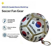 Fotball-nøkkelring med nasjonalflagg - Stressball for fotballfans - Korea