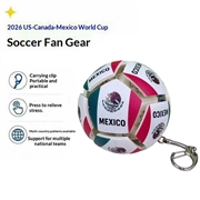 Fotball-nøkkelring med nasjonalflagg - Stressball for fotballfans - Mexico
