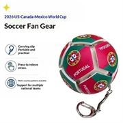 Fotball-nøkkelring med nasjonalflagg - Stressball for fotballfans - Portugal