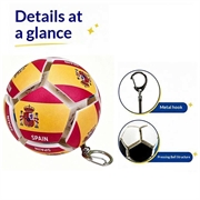 Fotball-nøkkelring med nasjonalflagg - Stressball for fotballfans - Spania