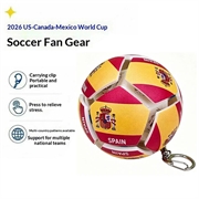 Fotball-nøkkelring med nasjonalflagg - Stressball for fotballfans - Spania