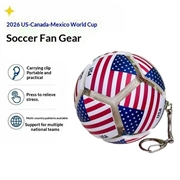 Fotball-nøkkelring med nasjonalflagg - Stressball for fotballfans - USA