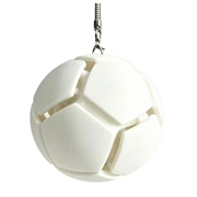 Fotball-nøkkelring med nasjonalflagg - Stressball for fotballfans - Hvit