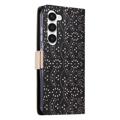 Lace Pattern Samsung Galaxy S23 5G Lommebok-deksel - Svart