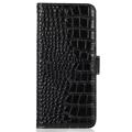 Crocodile Series Samsung Galaxy S23 5G Lommebok-deksel I Lær med RFID