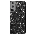 Glitter Series Samsung Galaxy S23 5G Hybrid-deksel - Svart