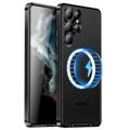 Galvanisert Magnetisk Samsung Galaxy S23 Ultra 5G Hybrid-deksel - Svart