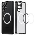 Galvanisert Magnetisk Samsung Galaxy S23 Ultra 5G Hybrid-deksel - Svart