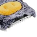 Fluffy Plush iPhone 14 Hybrid-deksel - Grå Gris