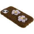 Fluffy Flower Serie iPhone 14 TPU-deksel - Brun