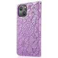 Flowers iPhone 14 Lommebok-deksel - Lilla