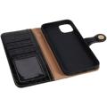 iPhone 14 Plus Lommebok-deksel I Lær - Crocodile - Svart
