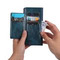 Glidelåslomme iPhone 14 Pro Lommebok-deksel - Blå
