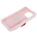Plush Heart iPhone 14 Pro TPU-deksel - Rosa